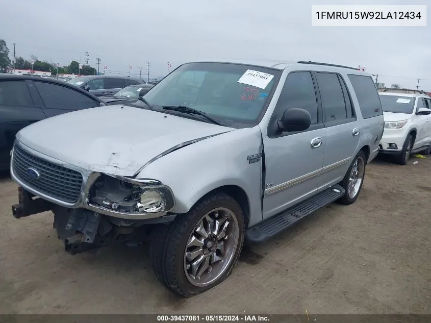 2002 Ford Expedition Xlt VIN: 1FMRU15W92LA12434 Lot: 39437081