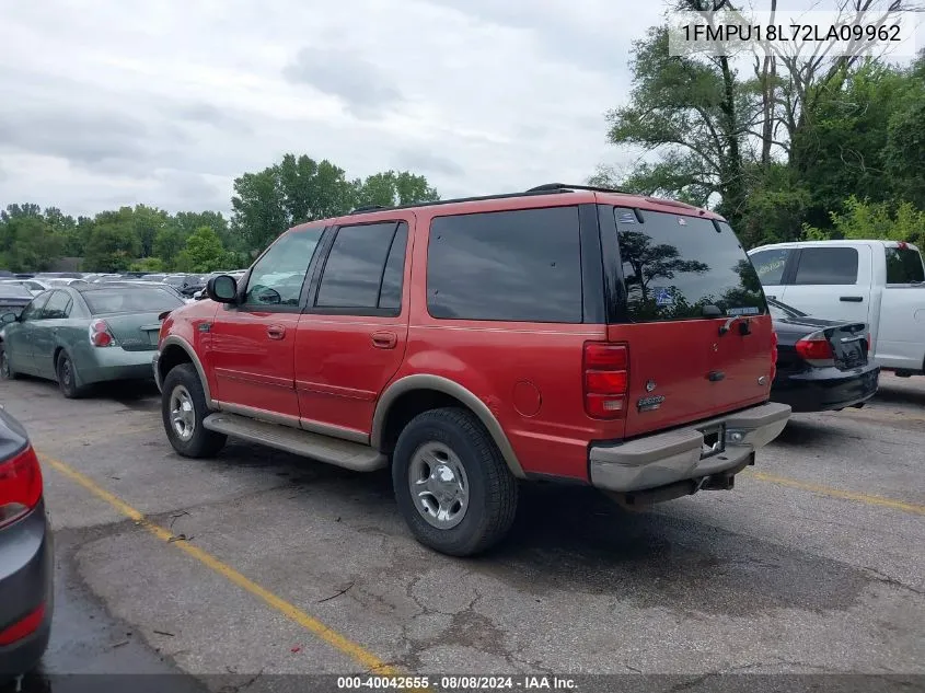 2002 Ford Expedition Eddie Bauer VIN: 1FMPU18L72LA09962 Lot: 40042655