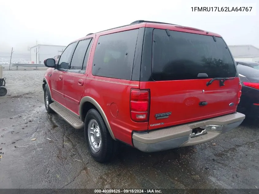 2002 Ford Expedition Eddie Bauer VIN: 1FMRU17L62LA64767 Lot: 40359525