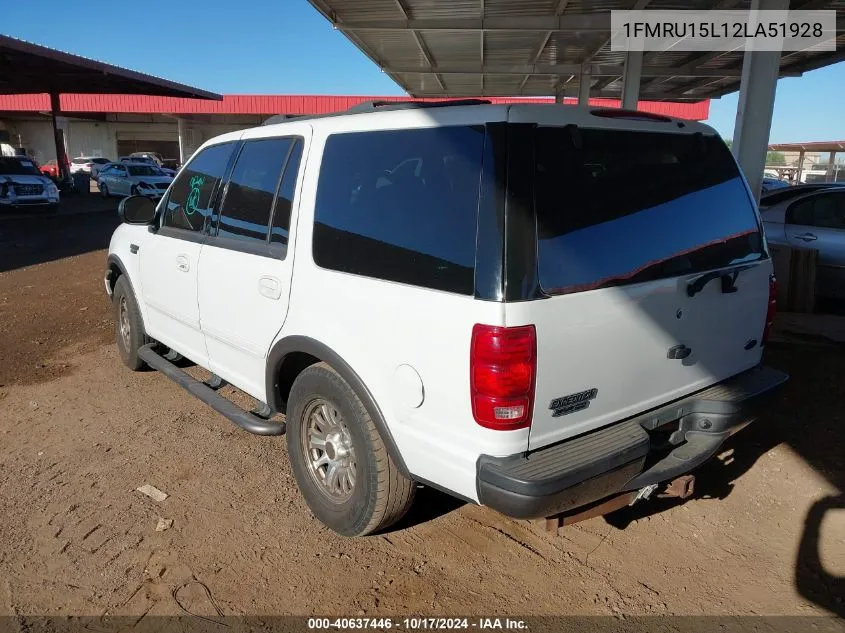 2002 Ford Expedition Xlt VIN: 1FMRU15L12LA51928 Lot: 40637446