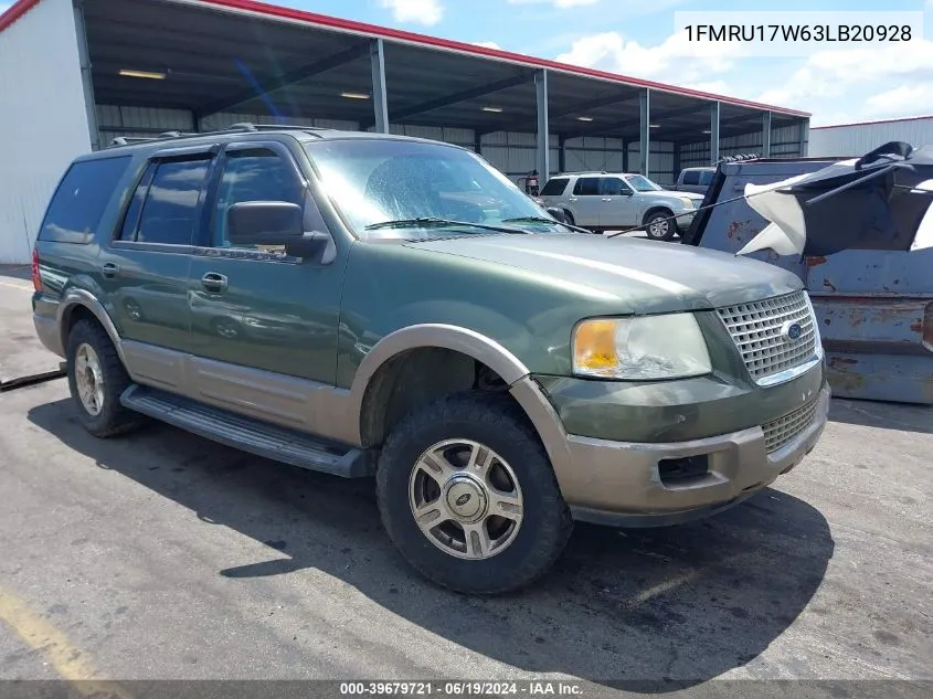 1FMRU17W63LB20928 2003 Ford Expedition Eddie Bauer