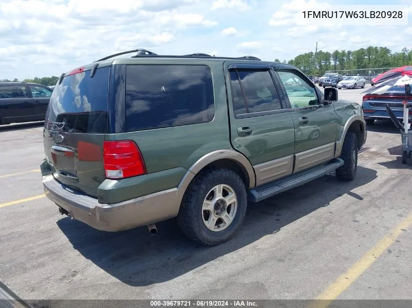 1FMRU17W63LB20928 2003 Ford Expedition Eddie Bauer