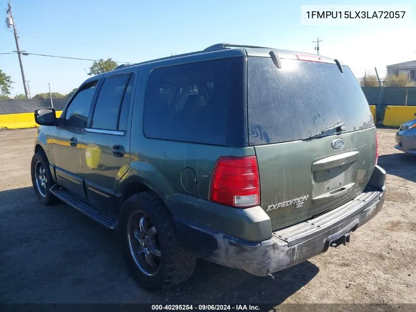 2003 Ford Expedition Xlt VIN: 1FMPU15LX3LA72057 Lot: 40295254