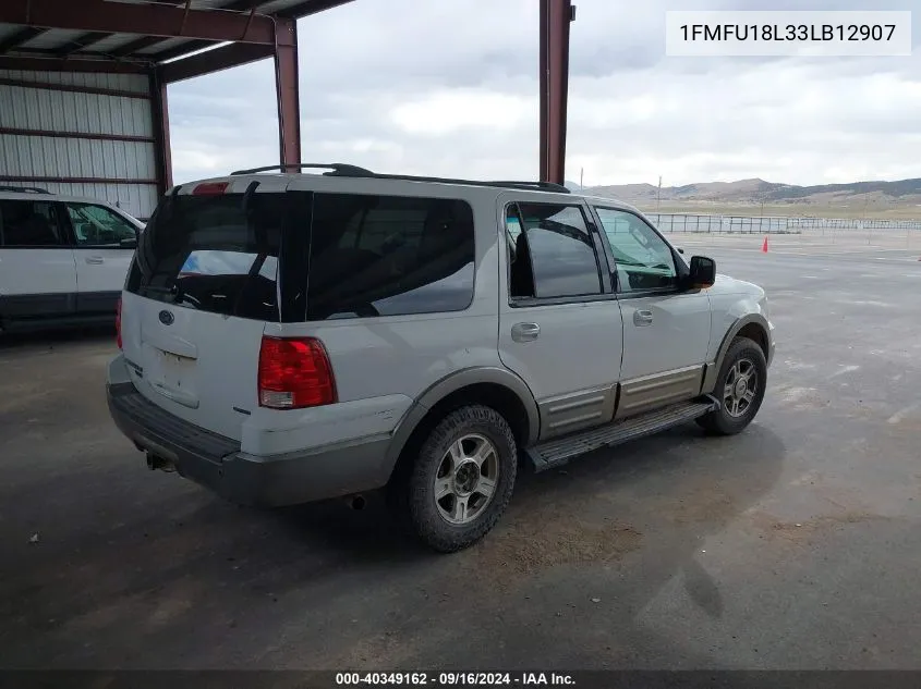 2003 Ford Expedition Eddie Bauer VIN: 1FMFU18L33LB12907 Lot: 40349162