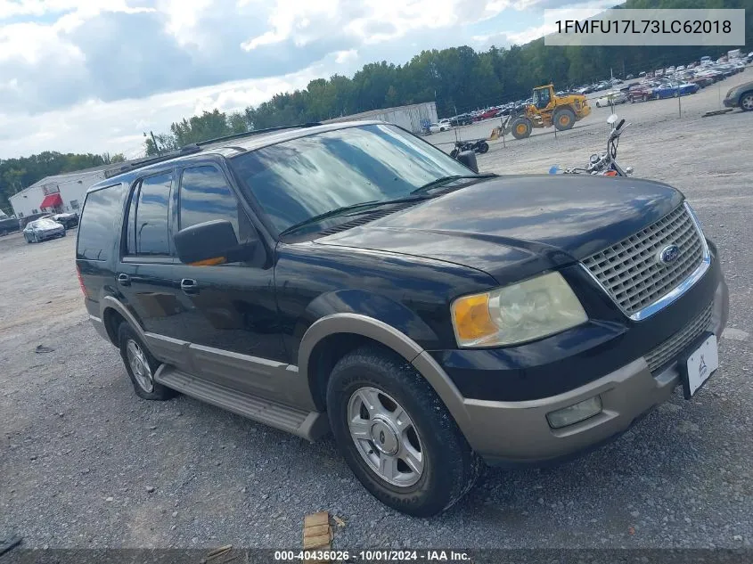 2003 Ford Expedition Eddie Bauer VIN: 1FMFU17L73LC62018 Lot: 40436026