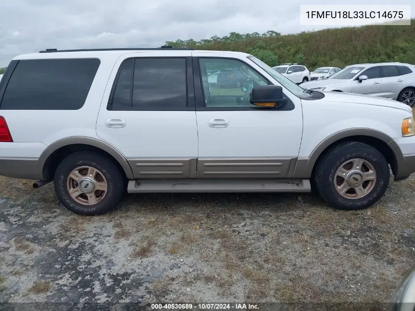 2003 Ford Expedition Eddie Bauer VIN: 1FMFU18L33LC14675 Lot: 40530689