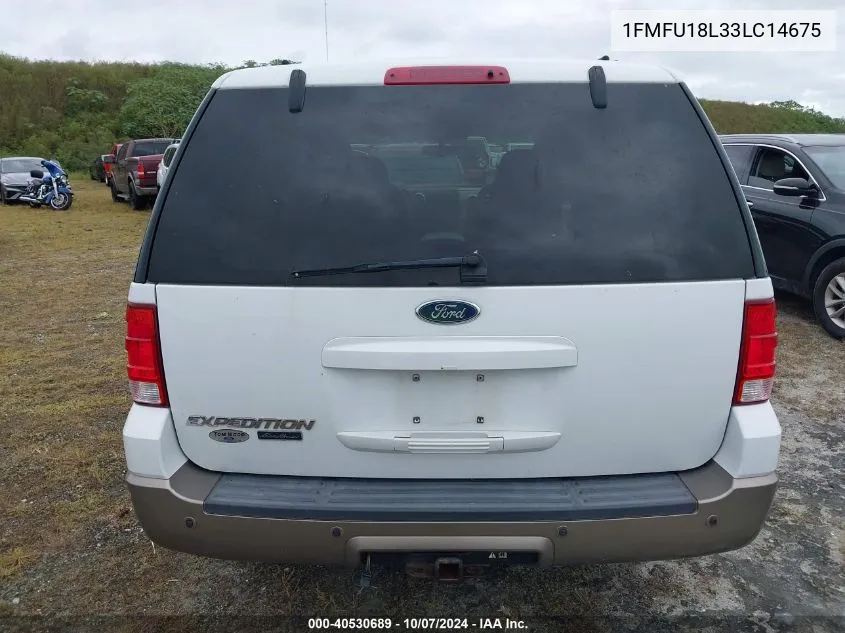 2003 Ford Expedition Eddie Bauer VIN: 1FMFU18L33LC14675 Lot: 40530689