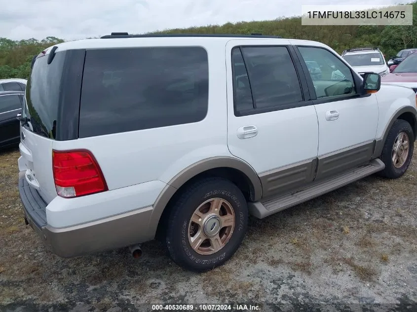 2003 Ford Expedition Eddie Bauer VIN: 1FMFU18L33LC14675 Lot: 40530689