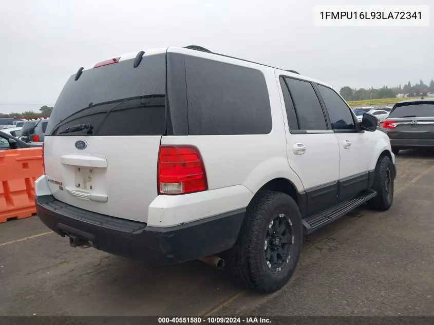 2003 Ford Expedition Xlt VIN: 1FMPU16L93LA72341 Lot: 40551580