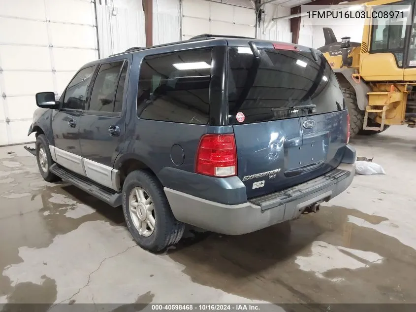 2003 Ford Expedition Xlt VIN: 1FMPU16L03LC08971 Lot: 40598468