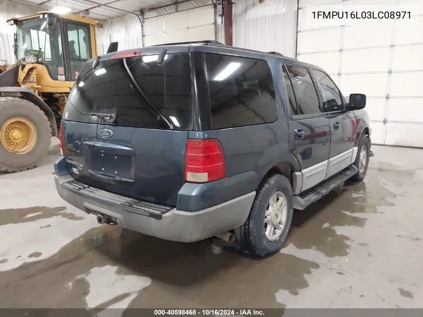 2003 Ford Expedition Xlt VIN: 1FMPU16L03LC08971 Lot: 40598468