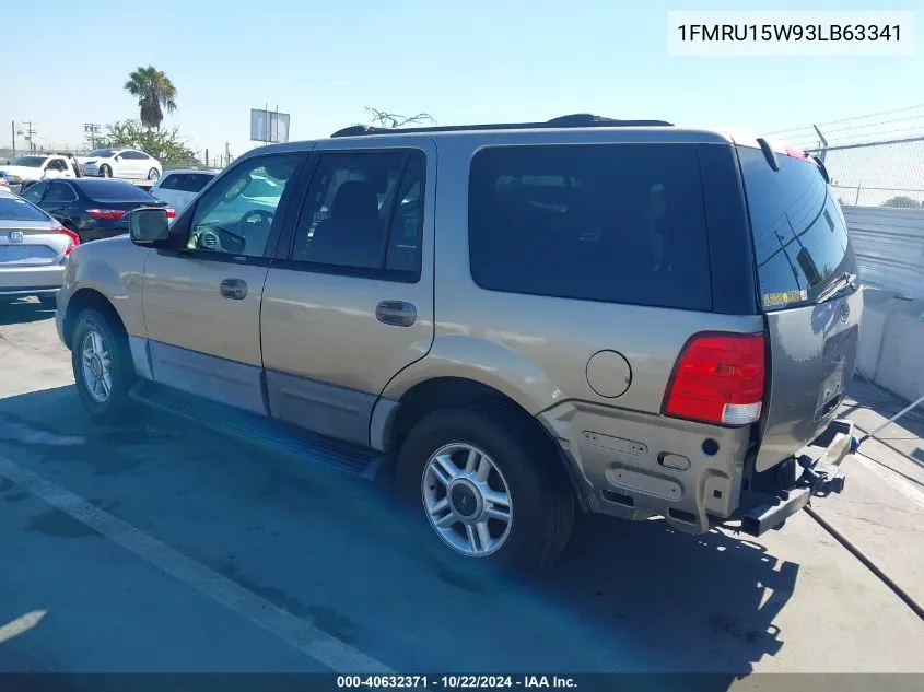 2003 Ford Expedition Xlt VIN: 1FMRU15W93LB63341 Lot: 40632371