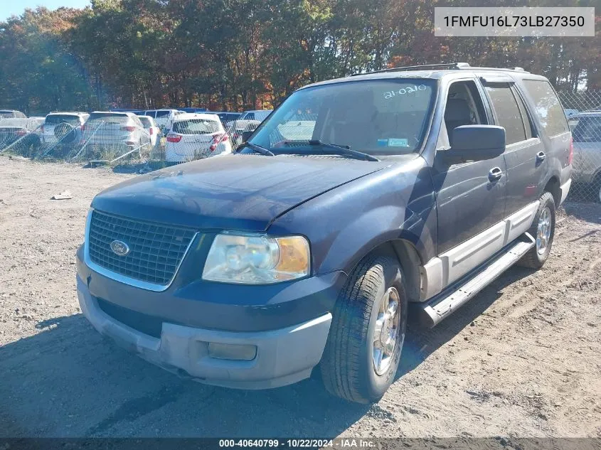 2003 Ford Expedition Xlt VIN: 1FMFU16L73LB27350 Lot: 40640799