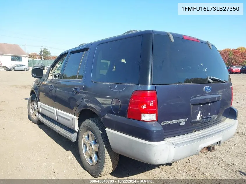 2003 Ford Expedition Xlt VIN: 1FMFU16L73LB27350 Lot: 40640799