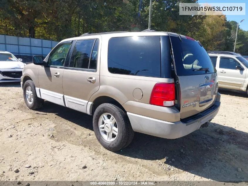 2003 Ford Expedition Xlt VIN: 1FMRU15W53LC10719 Lot: 40662099