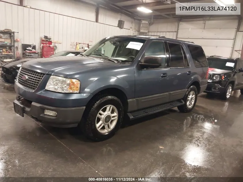 2003 Ford Expedition Xlt VIN: 1FMPU16L33LA74120 Lot: 40816035