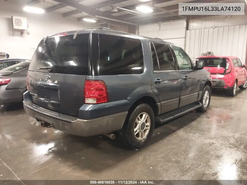 2003 Ford Expedition Xlt VIN: 1FMPU16L33LA74120 Lot: 40816035