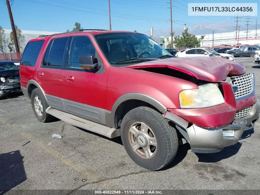 2003 Ford Expedition Eddie Bauer VIN: 1FMFU17L33LC44356 Lot: 40822949