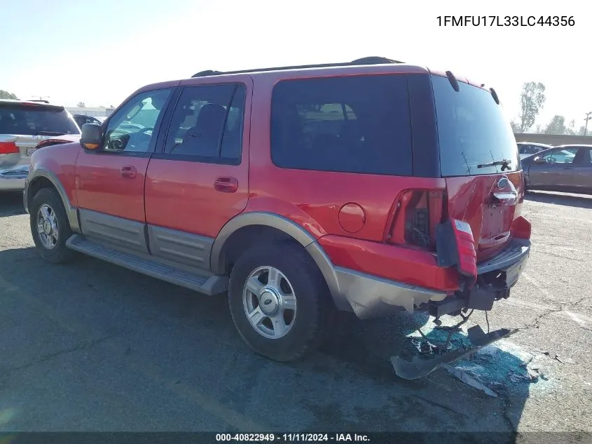 2003 Ford Expedition Eddie Bauer VIN: 1FMFU17L33LC44356 Lot: 40822949