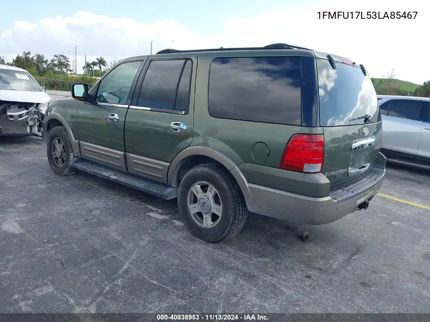 2003 Ford Expedition Eddie Bauer VIN: 1FMFU17L53LA85467 Lot: 40838953