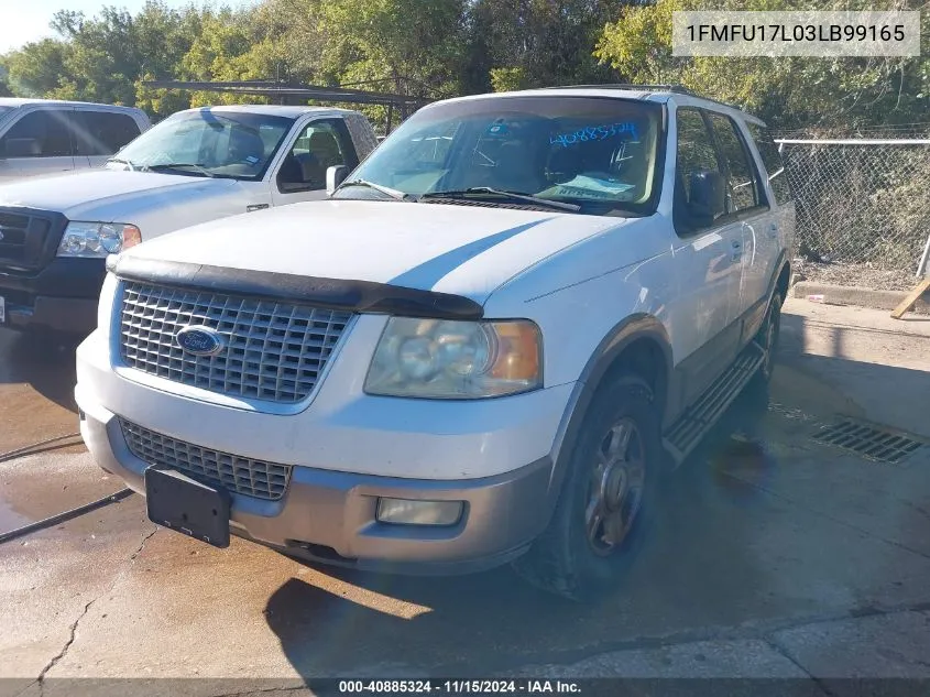 2003 Ford Expedition Eddie Bauer VIN: 1FMFU17L03LB99165 Lot: 40885324