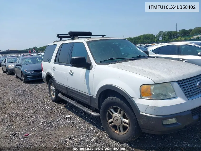 2004 Ford Expedition Nbx/Xlt VIN: 1FMFU16LX4LB58402 Lot: 39842660