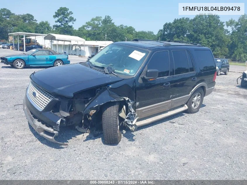 2004 Ford Expedition Eddie Bauer VIN: 1FMFU18L04LB09478 Lot: 39858243