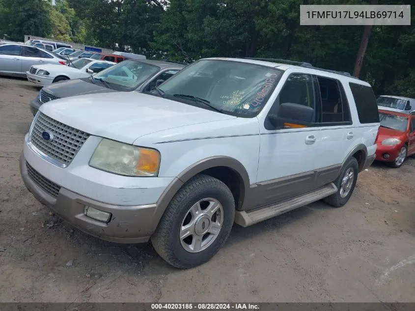 2004 Ford Expedition Eddie Bauer VIN: 1FMFU17L94LB69714 Lot: 40203185