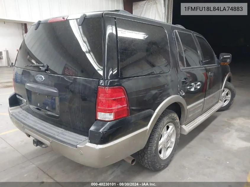 2004 Ford Expedition Eddie Bauer VIN: 1FMFU18L84LA74883 Lot: 40230101