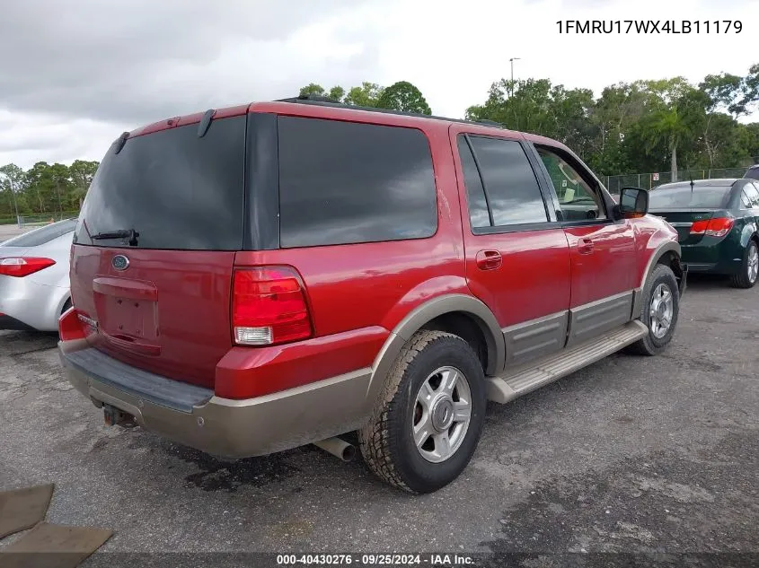 2004 Ford Expedition Eddie Bauer VIN: 1FMRU17WX4LB11179 Lot: 40430276