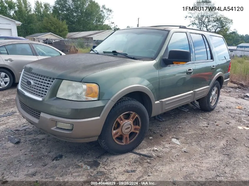 2004 Ford Expedition Eddie Bauer VIN: 1FMRU17W94LA54120 Lot: 40446829