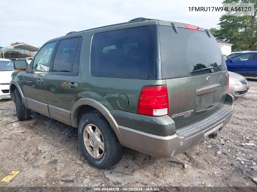 2004 Ford Expedition Eddie Bauer VIN: 1FMRU17W94LA54120 Lot: 40446829