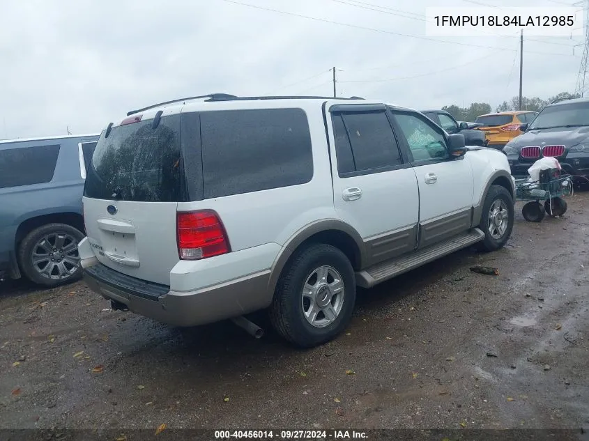 2004 Ford Expedition Eddie Bauer VIN: 1FMPU18L84LA12985 Lot: 40456014