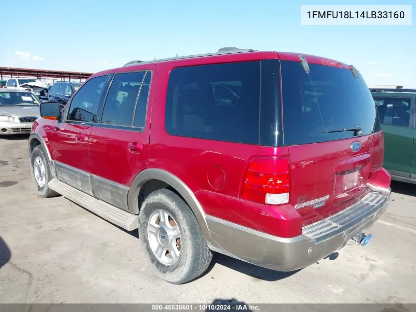 2004 Ford Expedition Eddie Bauer VIN: 1FMFU18L14LB33160 Lot: 40538601