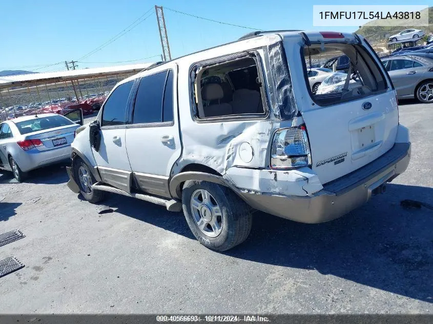 2004 Ford Expedition Eddie Bauer VIN: 1FMFU17L54LA43818 Lot: 40566693