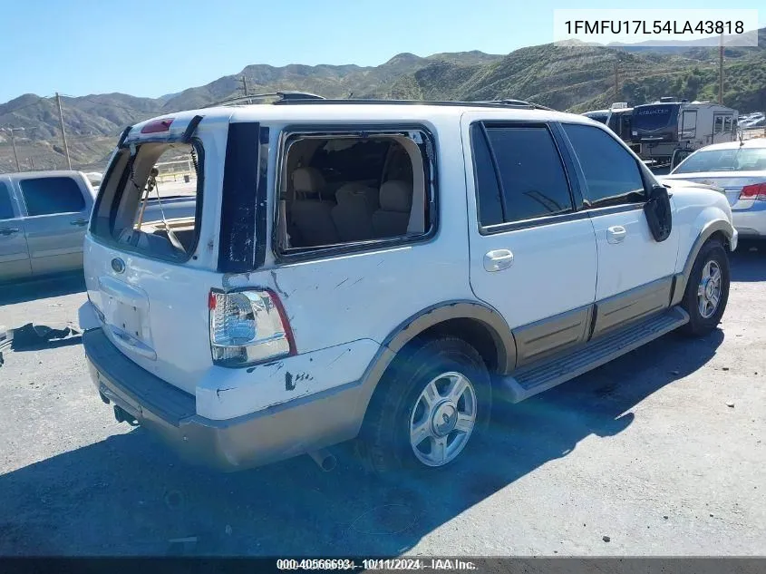 2004 Ford Expedition Eddie Bauer VIN: 1FMFU17L54LA43818 Lot: 40566693