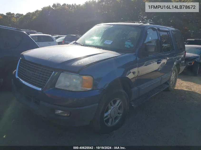 2004 Ford Expedition Nbx/Xlt VIN: 1FMPU16L14LB78672 Lot: 40625542