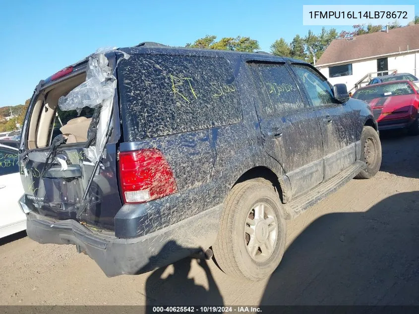 2004 Ford Expedition Nbx/Xlt VIN: 1FMPU16L14LB78672 Lot: 40625542