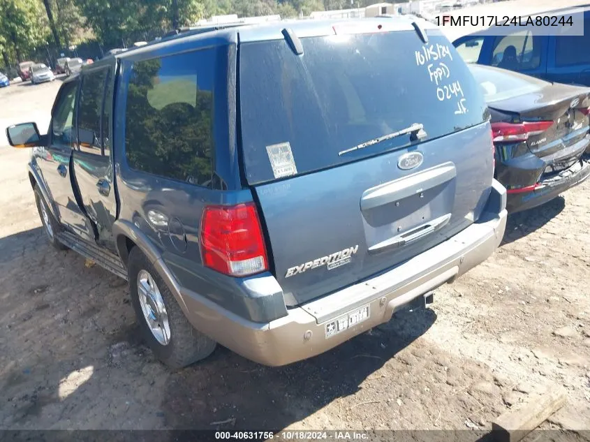 2004 Ford Expedition Eddie Bauer VIN: 1FMFU17L24LA80244 Lot: 40631756