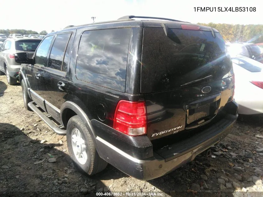 2004 Ford Expedition Xlt VIN: 1FMPU15LX4LB53108 Lot: 40673652