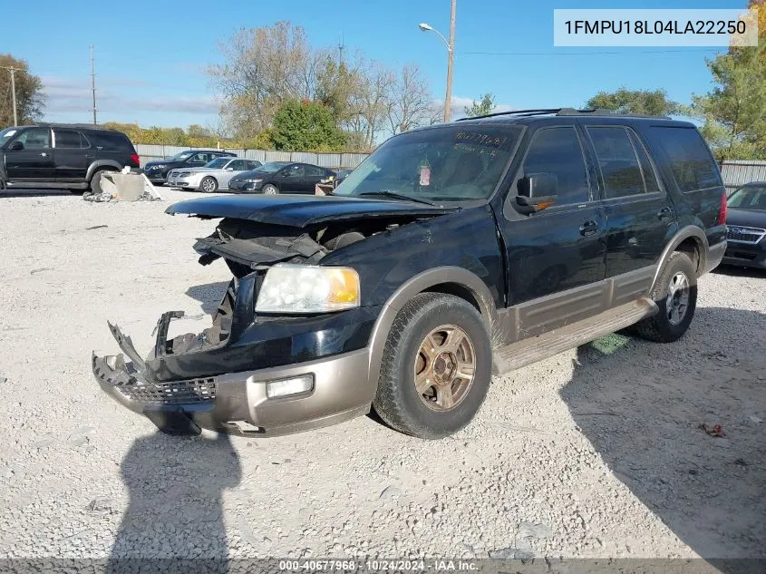 2004 Ford Expedition Eddie Bauer VIN: 1FMPU18L04LA22250 Lot: 40677968