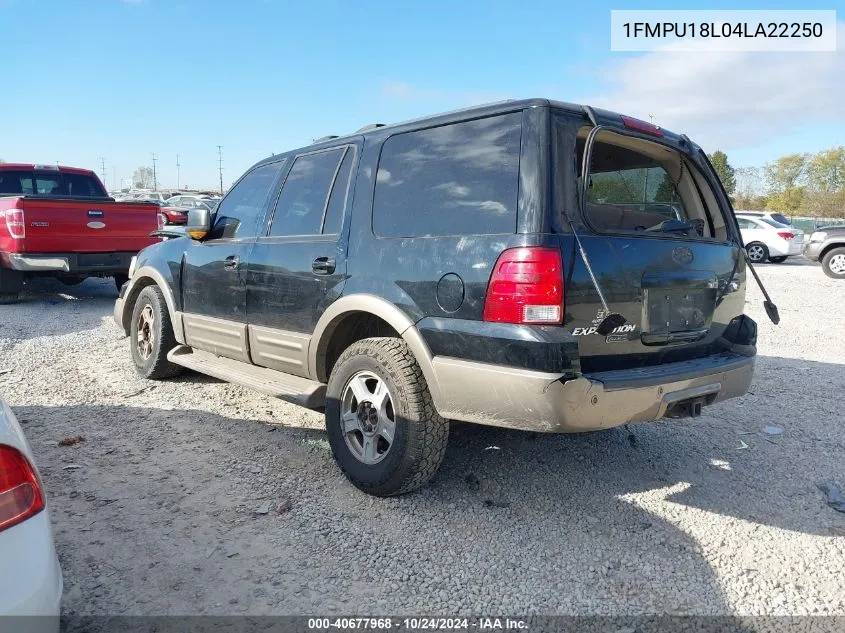 2004 Ford Expedition Eddie Bauer VIN: 1FMPU18L04LA22250 Lot: 40677968