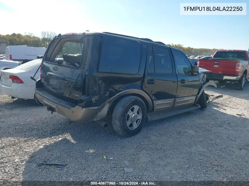 2004 Ford Expedition Eddie Bauer VIN: 1FMPU18L04LA22250 Lot: 40677968