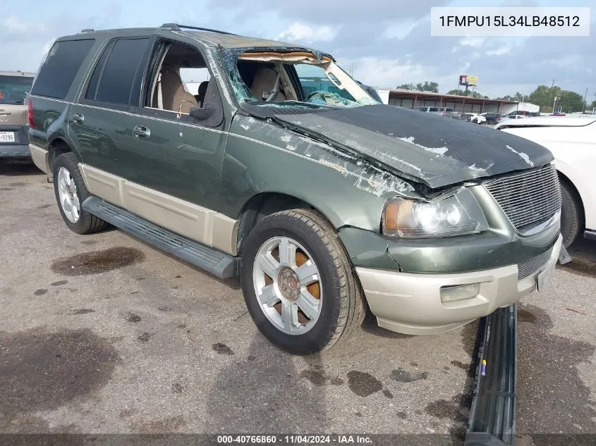 2004 Ford Expedition Xlt VIN: 1FMPU15L34LB48512 Lot: 40766860