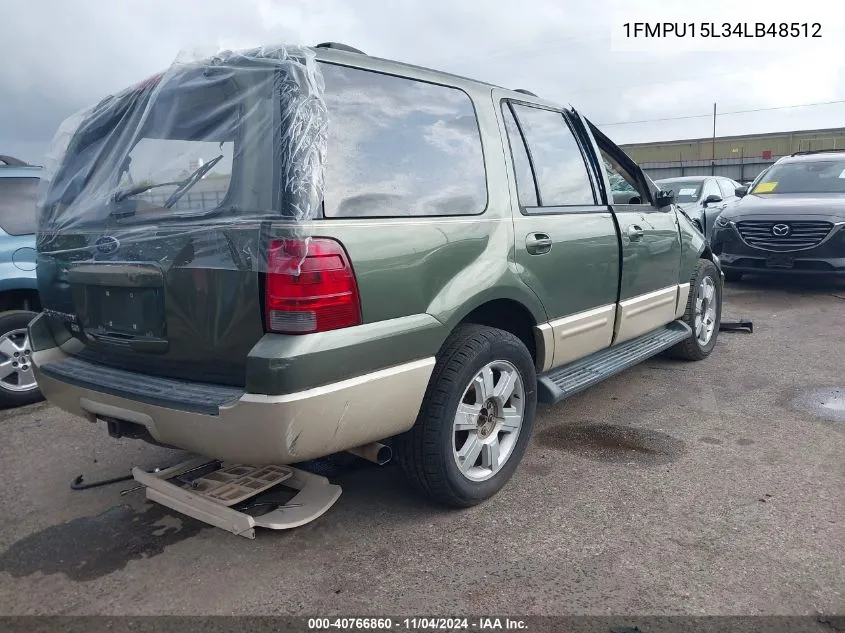 2004 Ford Expedition Xlt VIN: 1FMPU15L34LB48512 Lot: 40766860