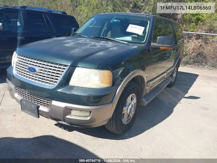 2004 Ford Expedition Eddie Bauer VIN: 1FMFU17L14LB06560 Lot: 40784716