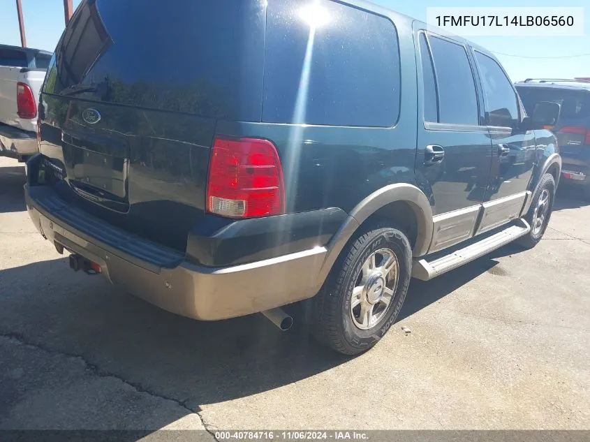 2004 Ford Expedition Eddie Bauer VIN: 1FMFU17L14LB06560 Lot: 40784716