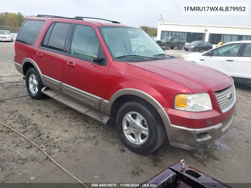 2004 Ford Expedition Eddie Bauer VIN: 1FMRU17WX4LB79952 Lot: 40814575