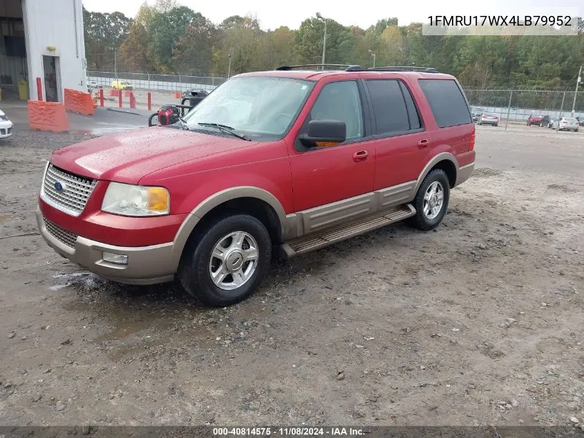 2004 Ford Expedition Eddie Bauer VIN: 1FMRU17WX4LB79952 Lot: 40814575