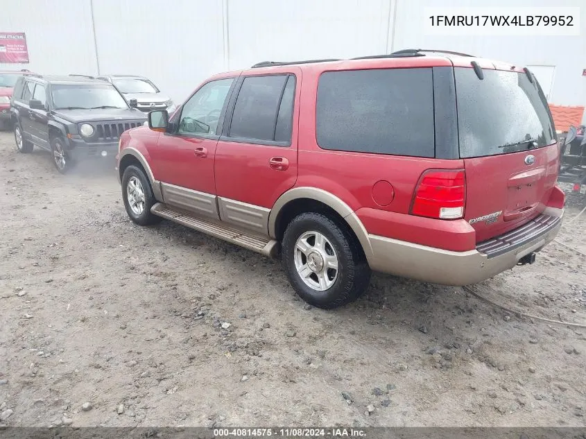 2004 Ford Expedition Eddie Bauer VIN: 1FMRU17WX4LB79952 Lot: 40814575